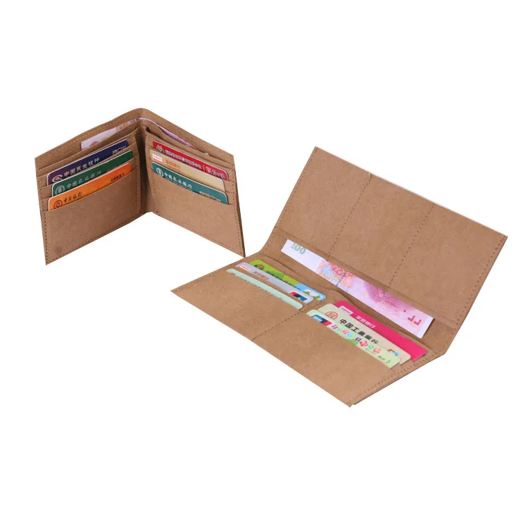 Casepert Original Creative Personality Portable Slim Bifold Washable Kraft Paper Wallet