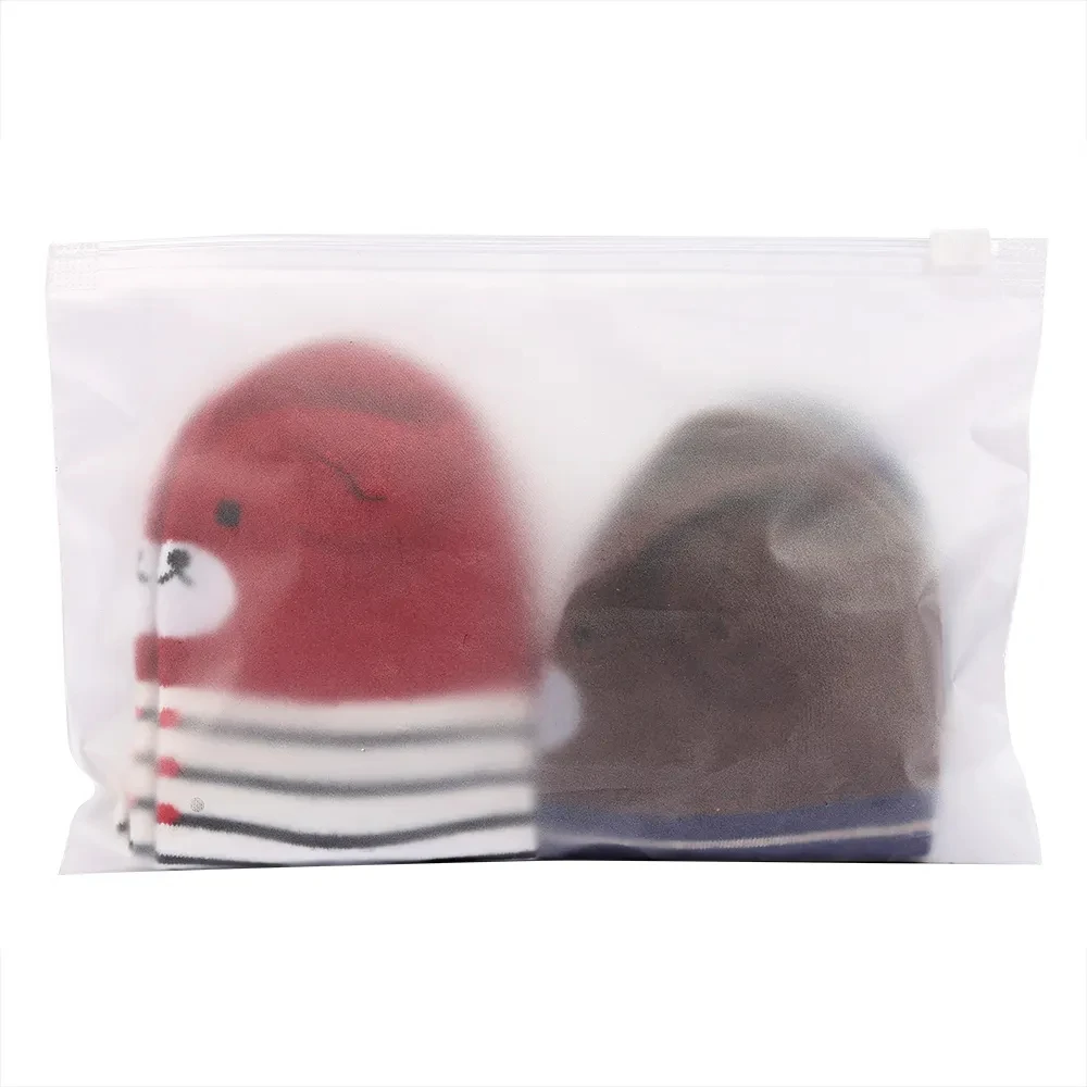 Custom Printed Clothes Pack Logo Plastic Slider Zip Bags Packaging Bag Clothing