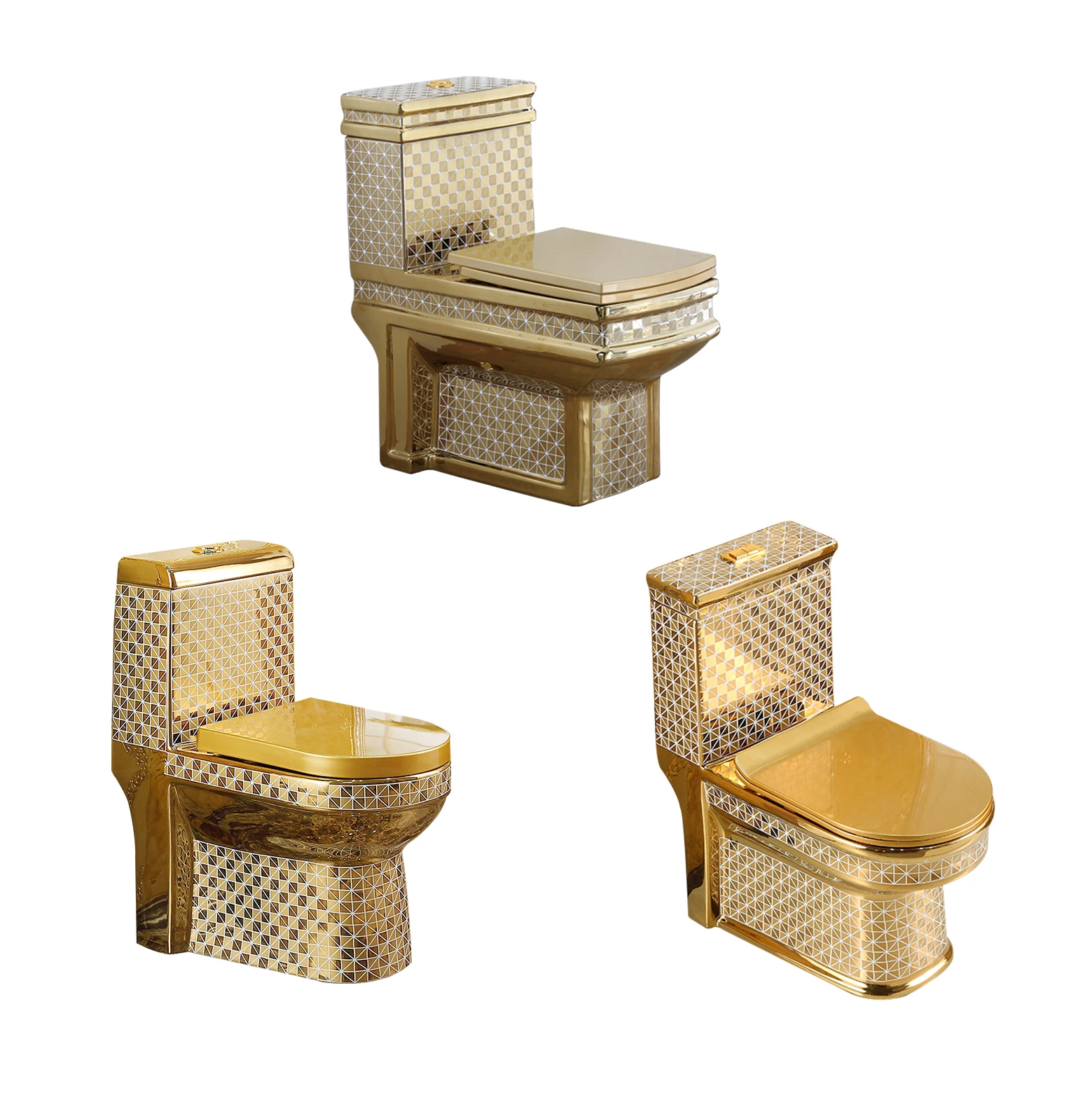 Hotel home floor mounted bathroom toilet commode washdown golden ceramic one piece toilet wc