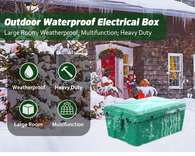 Factory Prices PP Plastic 330*215*132mm Electrical Junction Box Outdoor Extension Cord Connection Box for Holiday Light