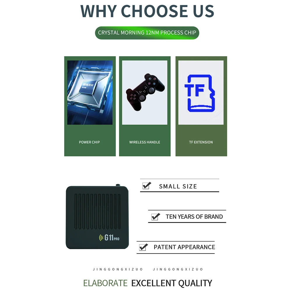 G11 Pro Video Game Consoles Box  For PSP/N64/NDS/DC/PS1 Game Wireless Controller 4K Output Retro Game Console For Gifts