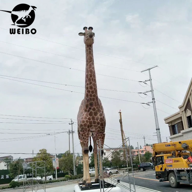 Life size animal animatronic animal giraffe