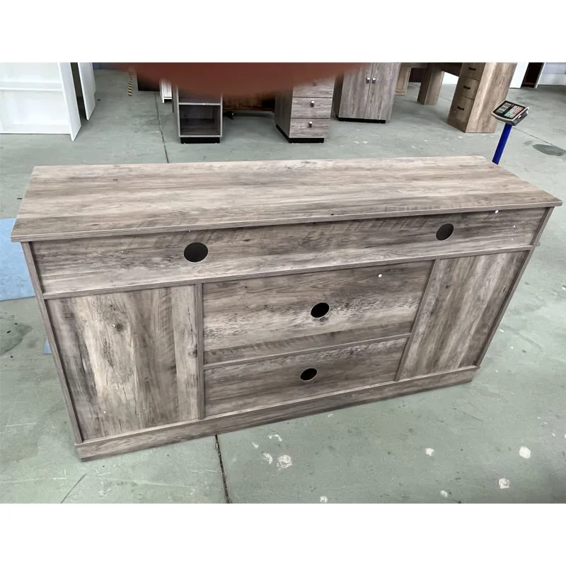wholesale solid  retro Particle Board extra long tv bench for furniture