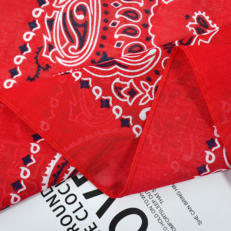 Customized Factory Double Print Paisley Pattern Handkerchief Printing Bandana Cheap Cotton Bandana