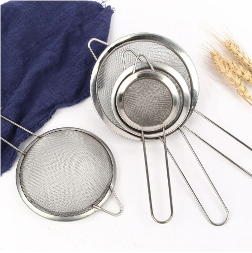 Y39 Stainless Steel Flour Sifter Sieve Stainless Steel Fine Tea Mesh Strainer Colander Wire Mesh Oil Filter Strainer