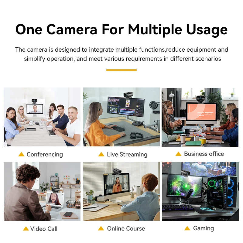 Source Factory All in one webcam 3 in one USB web camera Full HD with speaker microphones remote control for video calling