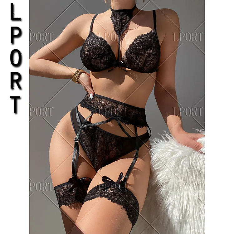 RTS Sexy Hot Fashion Show Women Underwear Green Red New Lace stitching Sexy Lingerie 2 Pieces Women Sexy Shaper Lingerie Set
