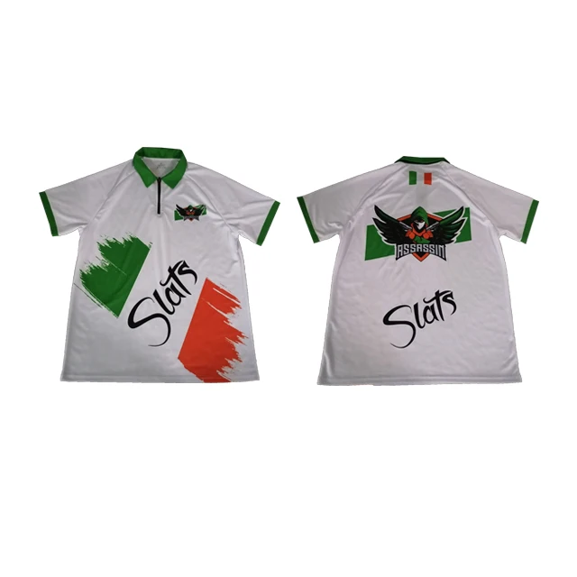 Roadstar Custom polyester dart shirt jersey zipper stand up  collar polo shirt