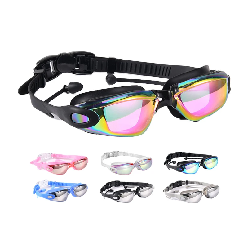 Professional Athlete Racing Competition Swim Googles Adjustable Strap Anti Fog Swimming Glasses