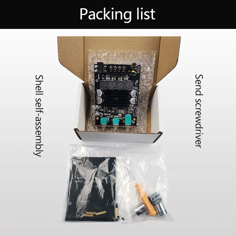 ZK-1002T TPA3116D2 Bt 5.0 Subwoofer Amplifier Board 2*100W 2.0 Channel High Power Audio Stereo Amplifier Board Bass AMP