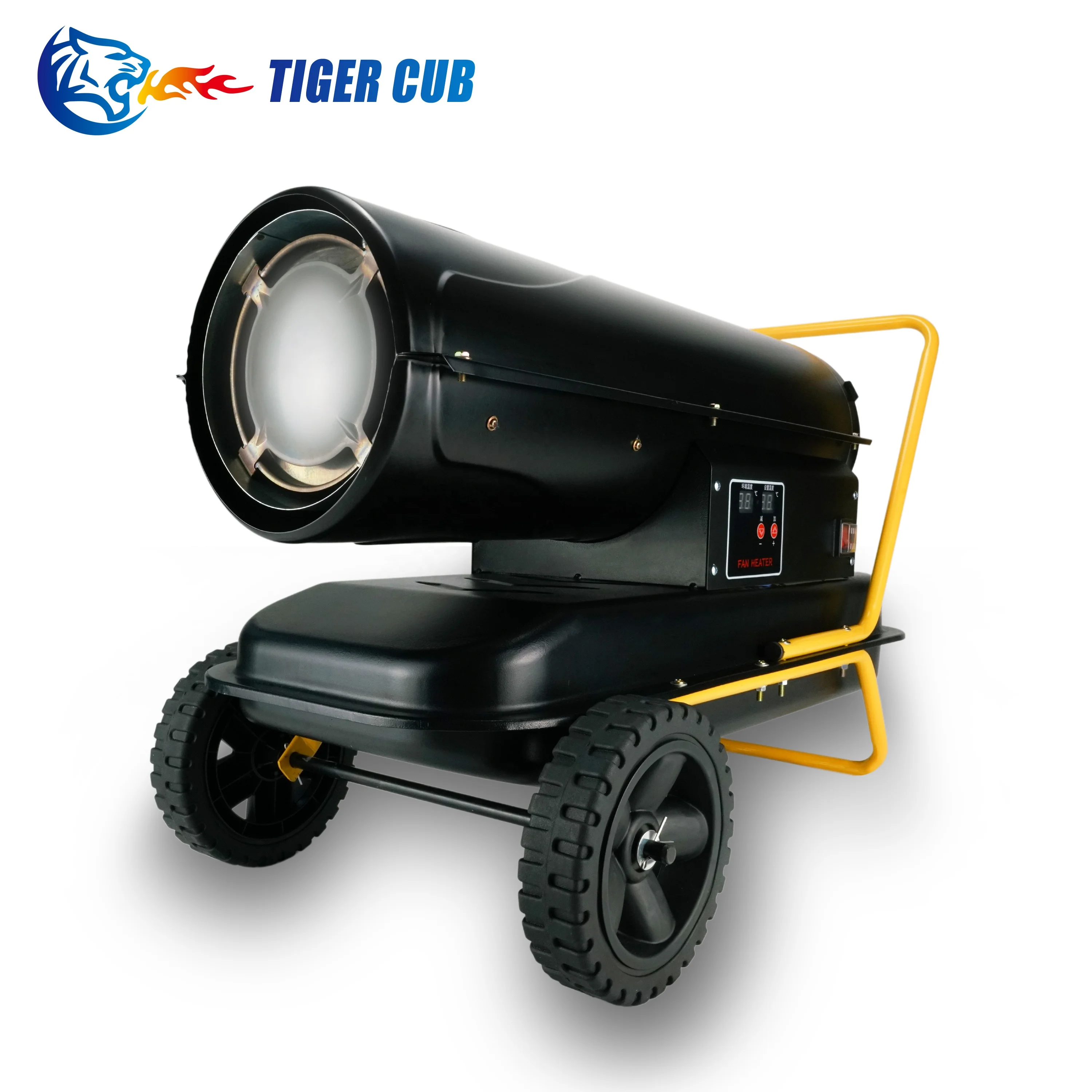 New 30KW Mobile Industrial Room Oil Heater from China Diesel Space Heaters with Reliable Motor for Greenhouse Farm Home