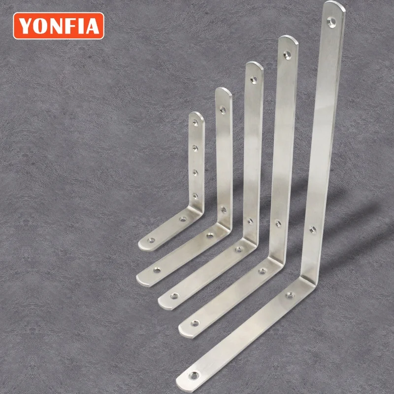 YONFIA 9001 нержавеющая сталь 90 градусов угловой соединитель полка шарнирная Скоба тяжелый Кронштейн Поддержка для мебели шкафа сделай сам