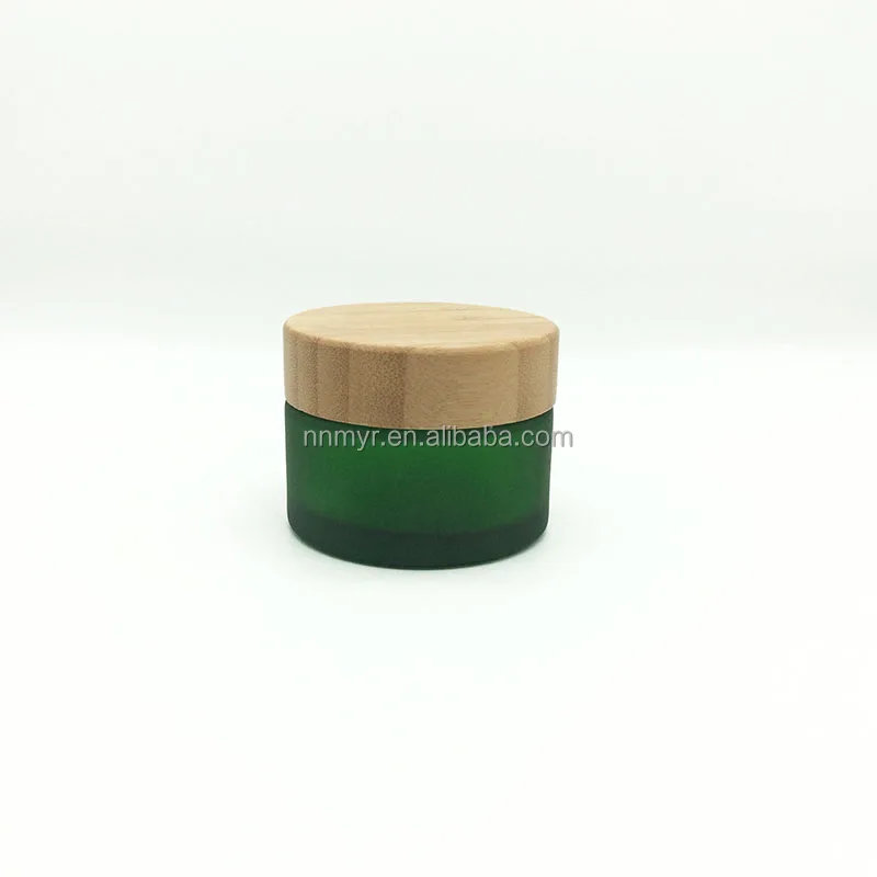 30g tawny glass, bamboo and wood covered cream jars sample travel separate bottle facial mask face cream bottle, wholesale