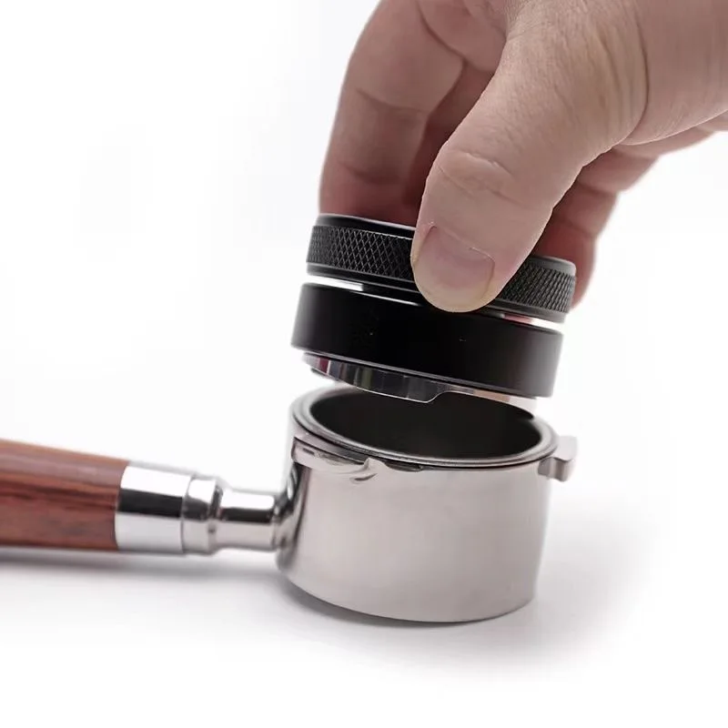 Premium Quality 2in1 Dual Head Coffee Distributor Adjustable Depth 4 Angled Slopes Adjustable Palm Tamper Espresso Distribution