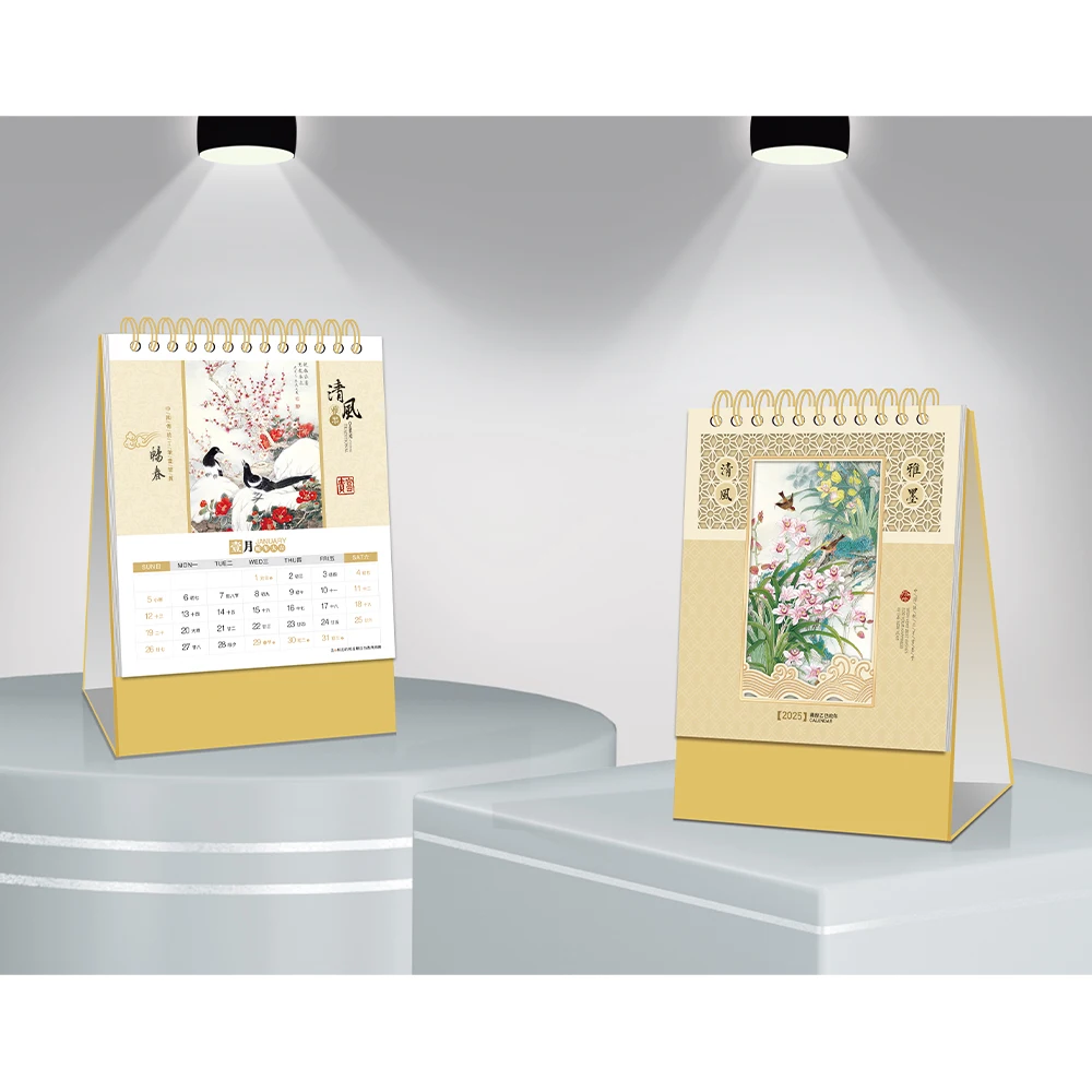2025 Calendar Cardboard 3D Countdown Children Chinese 2025 Advent Custom Desktop Digital Calendar
