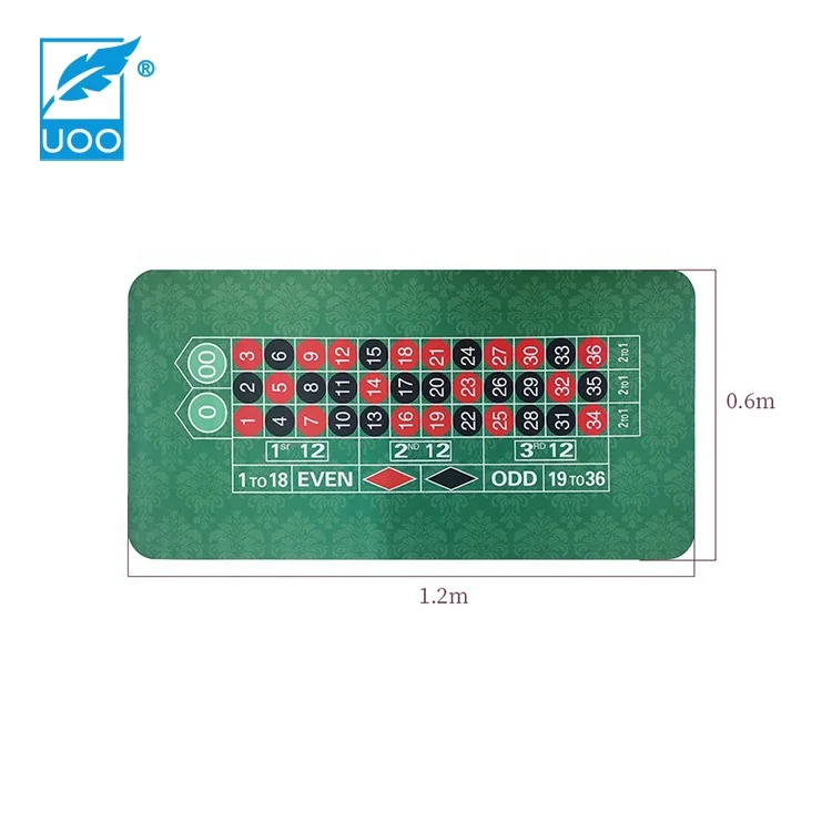 UOO Natural Rubber Durable Roulette Casino Table Layout Gaming Mat