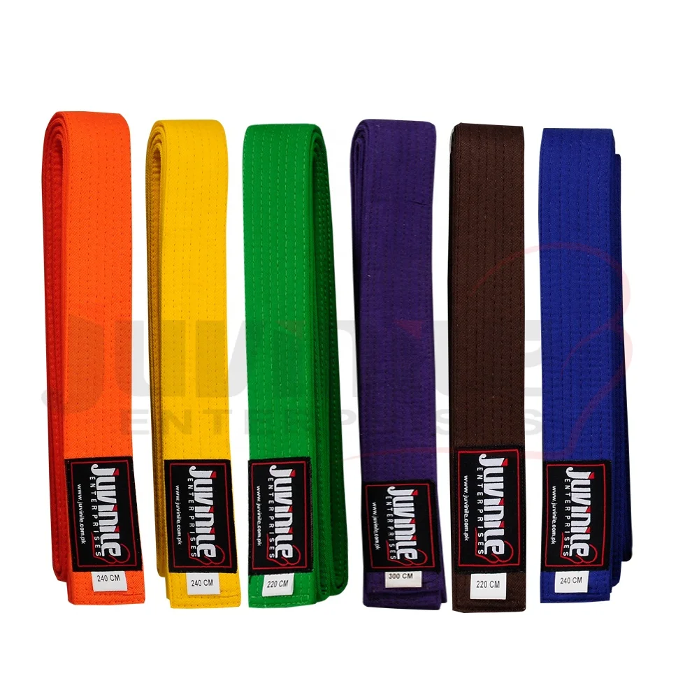 Custom Jiu Jitsu Belts Brazilian Jiu Jitsu MMA BJJ Adult Gi Rank Belts Cotton MMA Kimono customized Belts in Pakistan