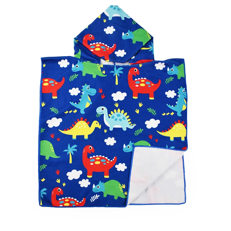 Personalized Kids Beach Towel Poncho 60*120cm hooded bath towel 70*140cm Kids Hooded Beach Towel