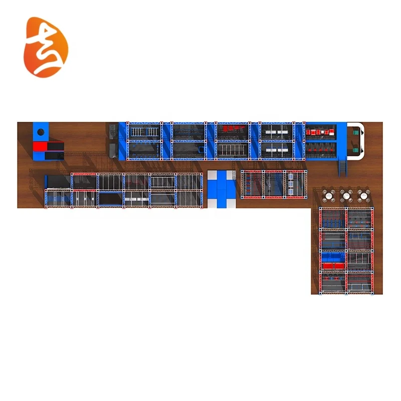 Kids Adult Indoor Adventure Games Zone Playground Multifunction Colorful  Water Form Warrior Obstacle Equipment for Men Women