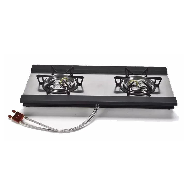 portable equipment gas cooking 2 burner assembly double burner camping stove