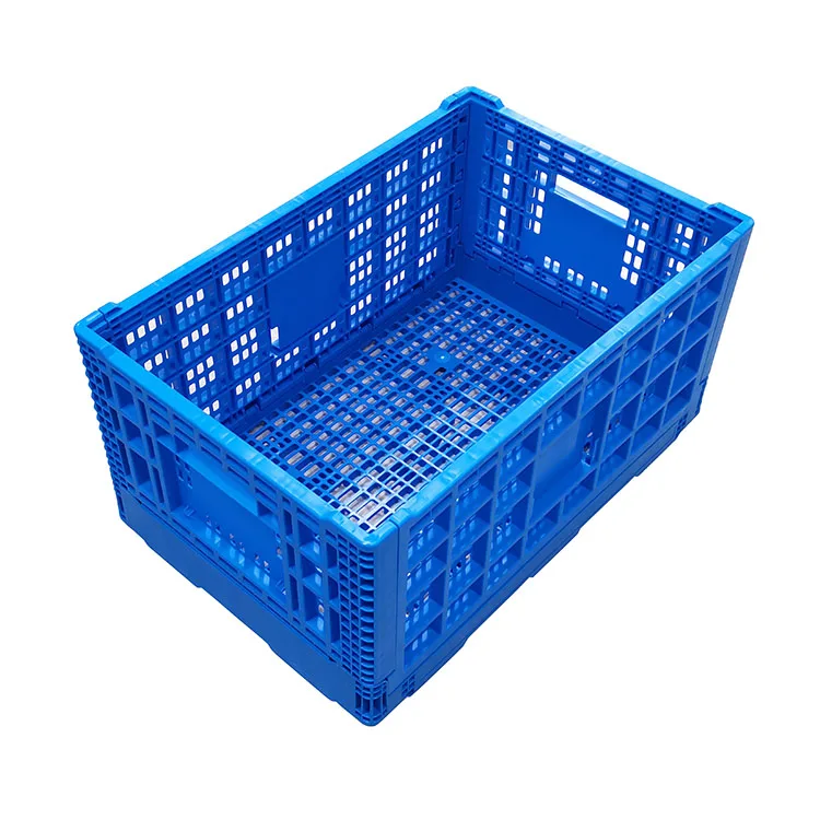 Warehouse Use Plastic Vegetable Storage Turnover Crate  Plastic  Stack and Nest Vented Mesh Plastic Moving Crates for Fruit