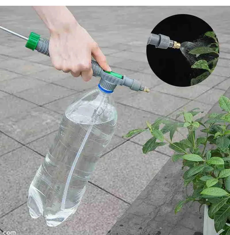 Manual High Pressure Air Pump Sprayer Adjustable Drink Bottle Spray Head Nozzle Garden Watering Tool Sprayer Agriculture Tools