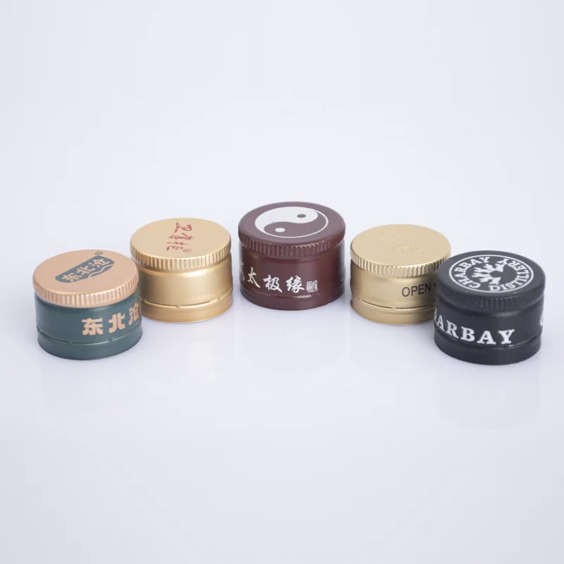 Customized Logo 33-400 28-400 Aluminum Plastic Cap Liquor Vodka Cap Thread Finishes Standard Gpi Screw Cap