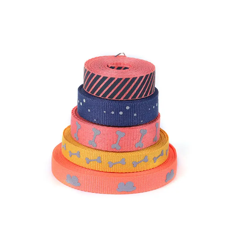 Hot Stamping Woven Logo Customized Color Nylon Webbing Manufacturer Reflective Webbing