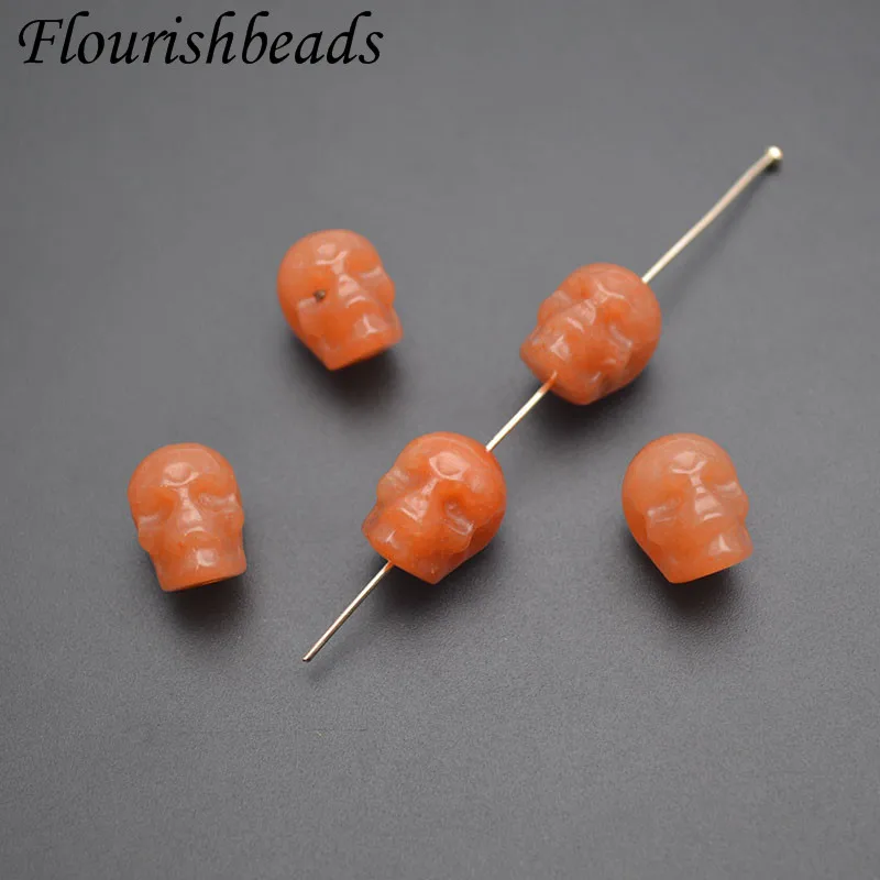 Wholesale Good Quality Natural Amethyst Quartz Skull Shape Trendy Stone Loose Beads For Jewelry Women Necklace Bracelet Making