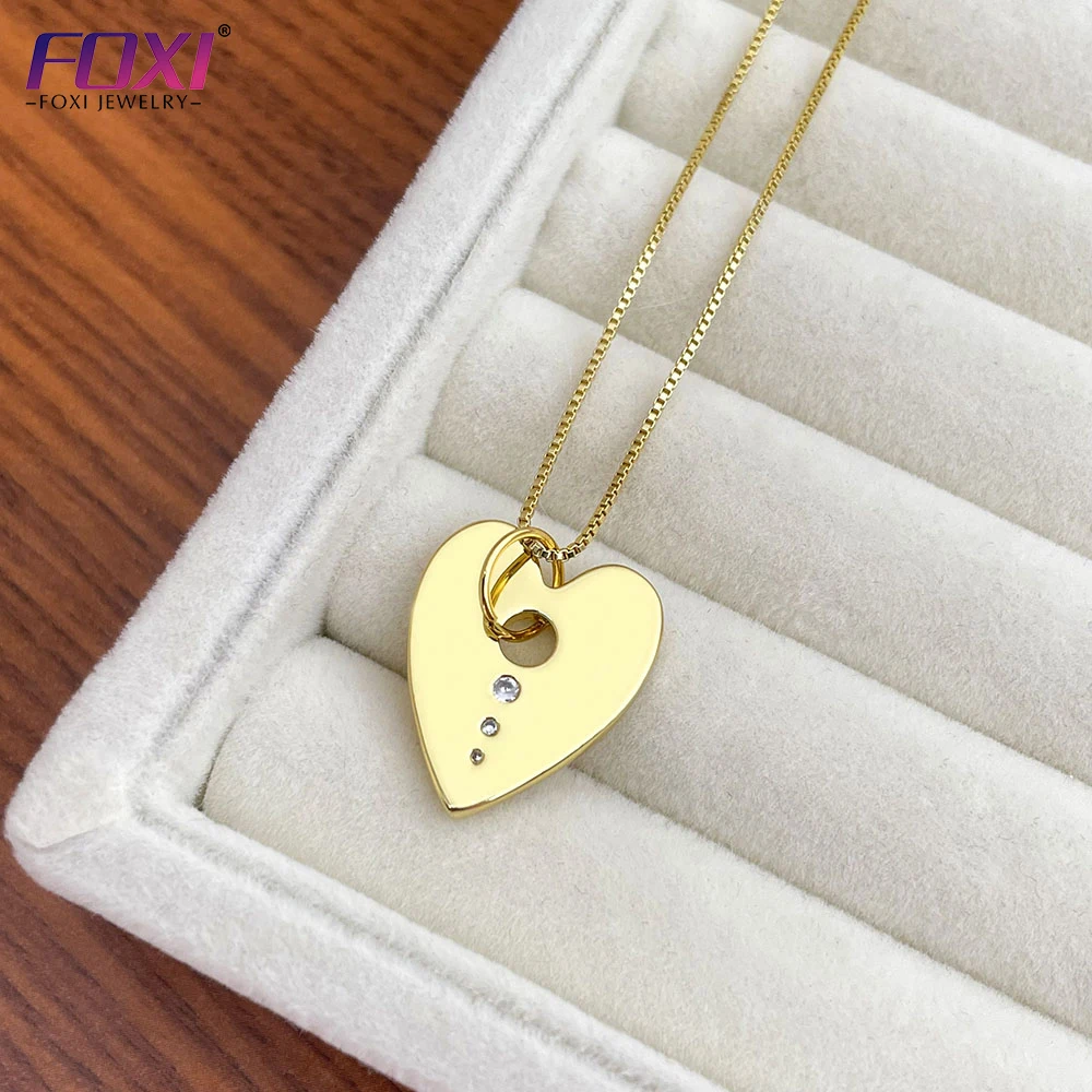 925 sterling silver jewelry star/heart set cute pendant necklace hot sale cubic zircon pendant silver necklace for women