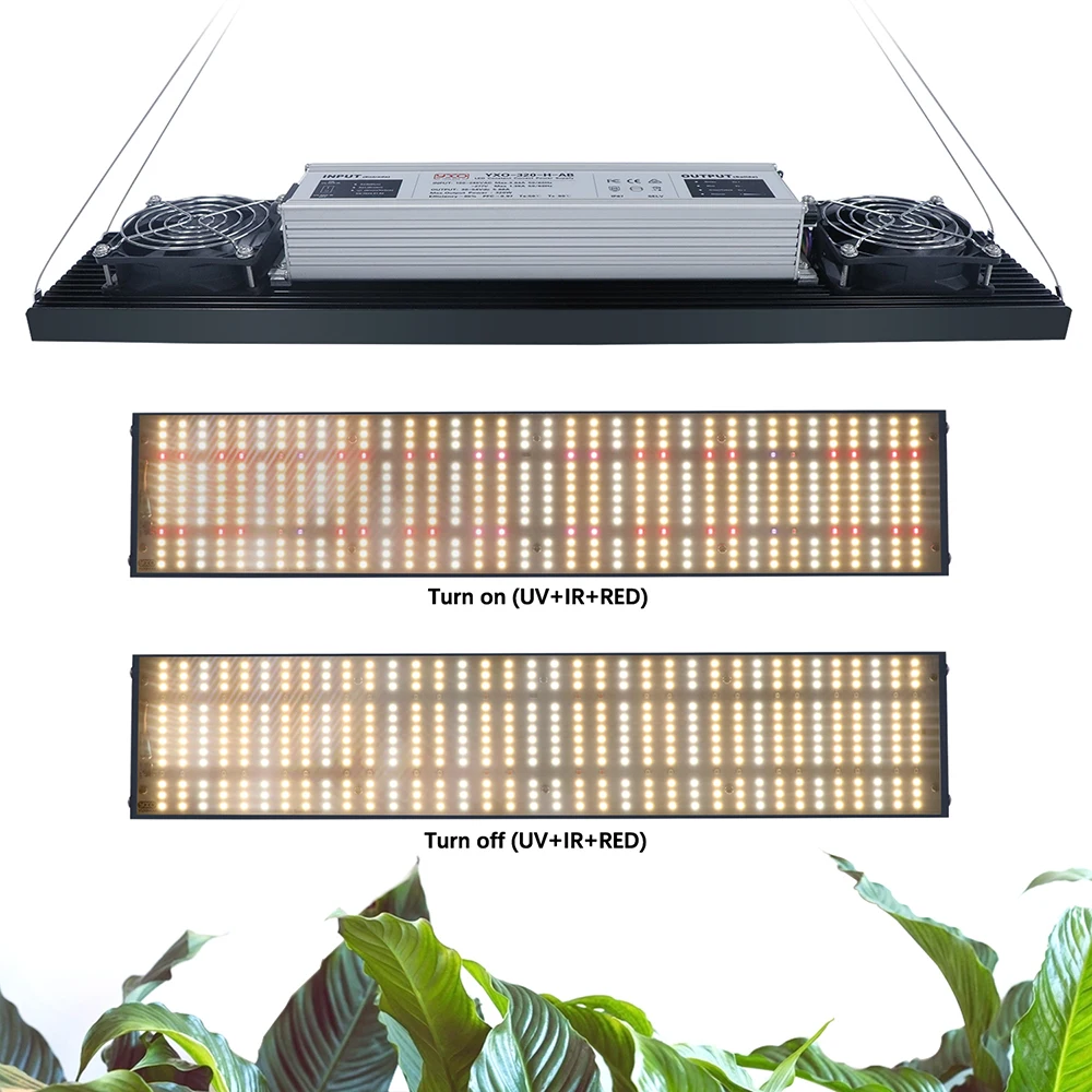 Best Full Spectrum UV IR 320w 640w 1000w Grow Light Led 8 Bar Dimmable LM282B Indoor Plant Led Grow Light