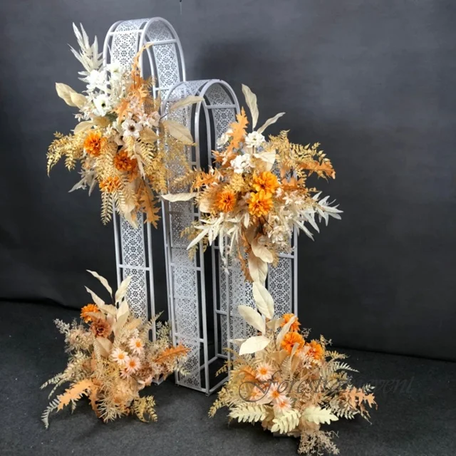 Large Size Carving Wedding Props Iron Film Decoration Wedding Scene Layout Wedding Arch Background Road Guide Decoration Props