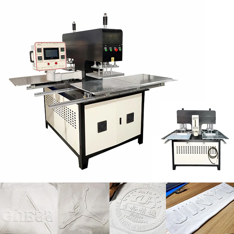 Full auto embossing garment logo printing industry machinery clothing patch making machine silicone label machine
