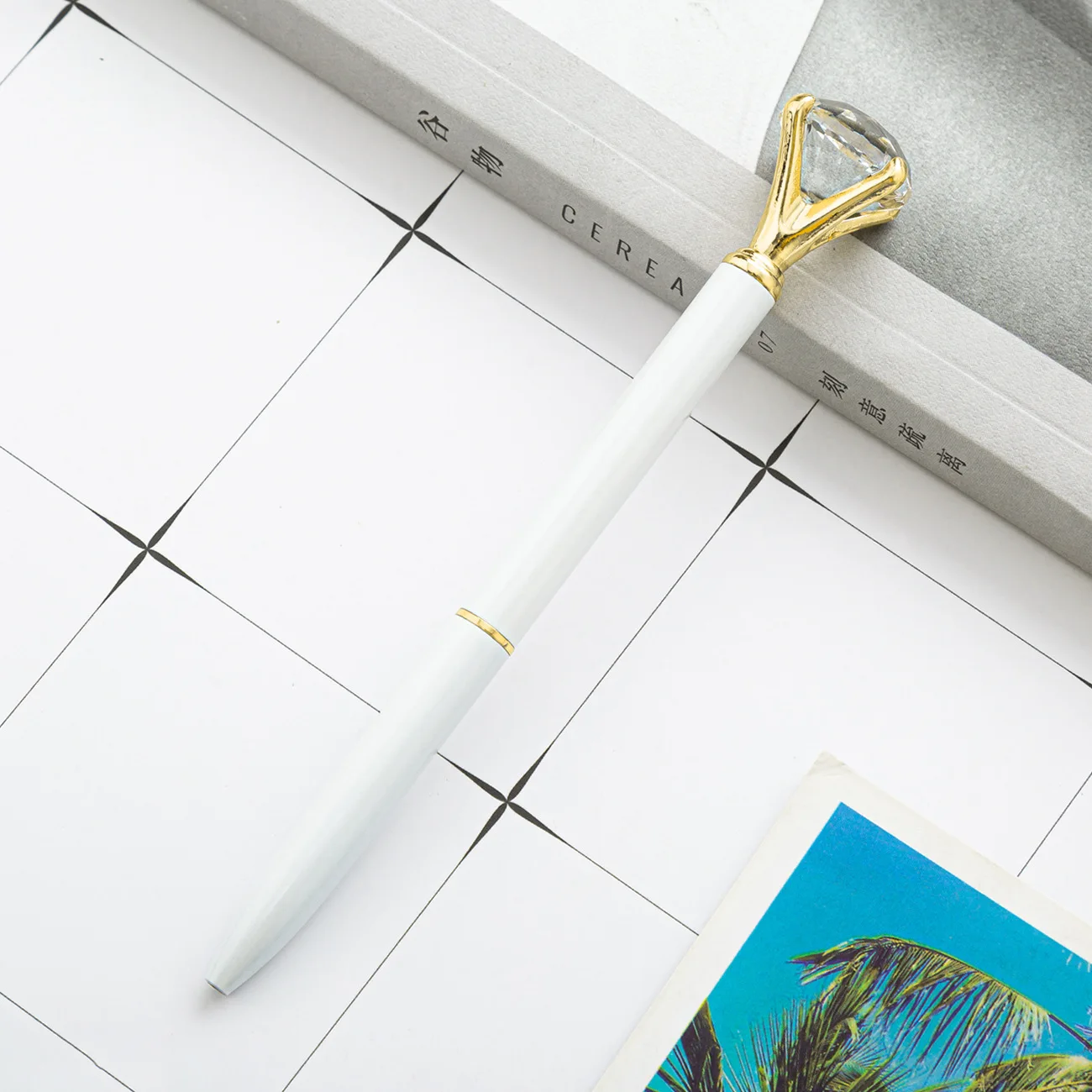 Factory Wholesale Luxury Diamond Ballpoint Pen Custom Logo Promotional Pen