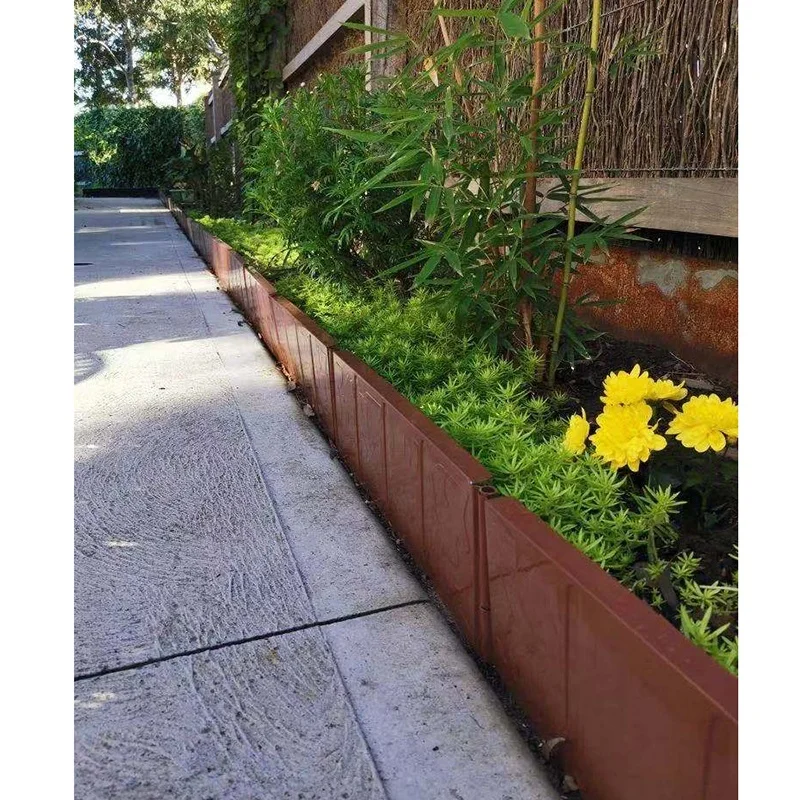 15cmX45cm 8pcs powder coated steel easy assemble garden edge