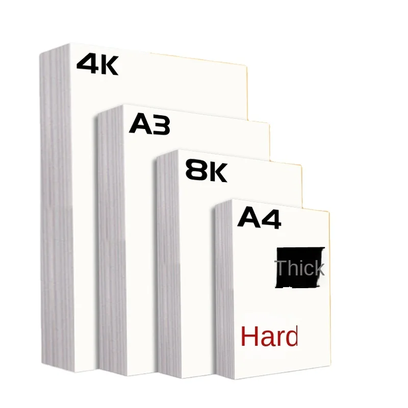 Белая картонная бумага для рисования маркером 4K 8k 100-400 г