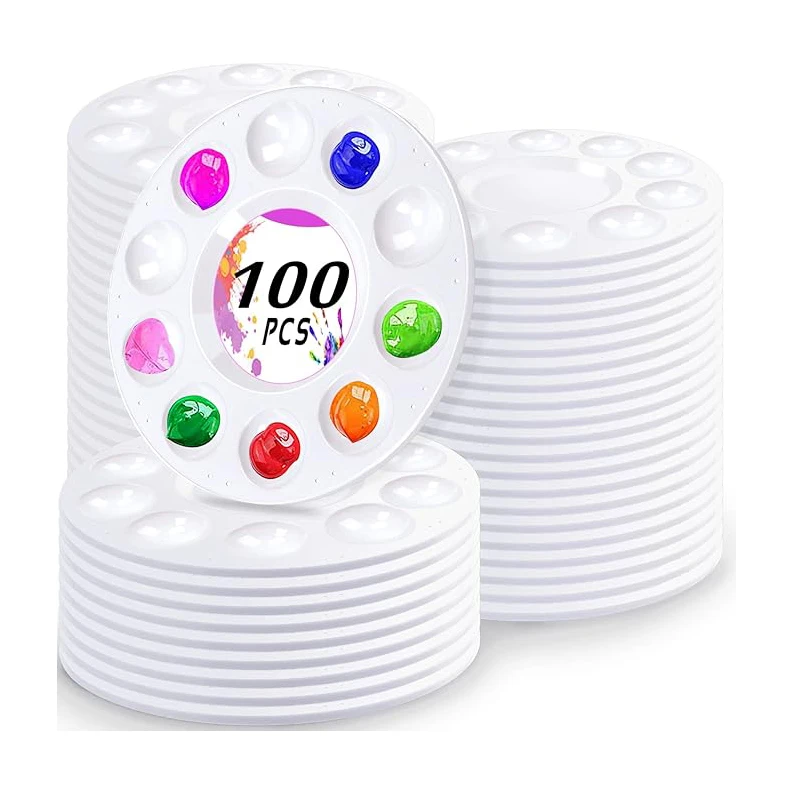 Plastic Paint Tray Palettes for Acrylic Oil or Watercolor Painting Artist Mixing Wet Color