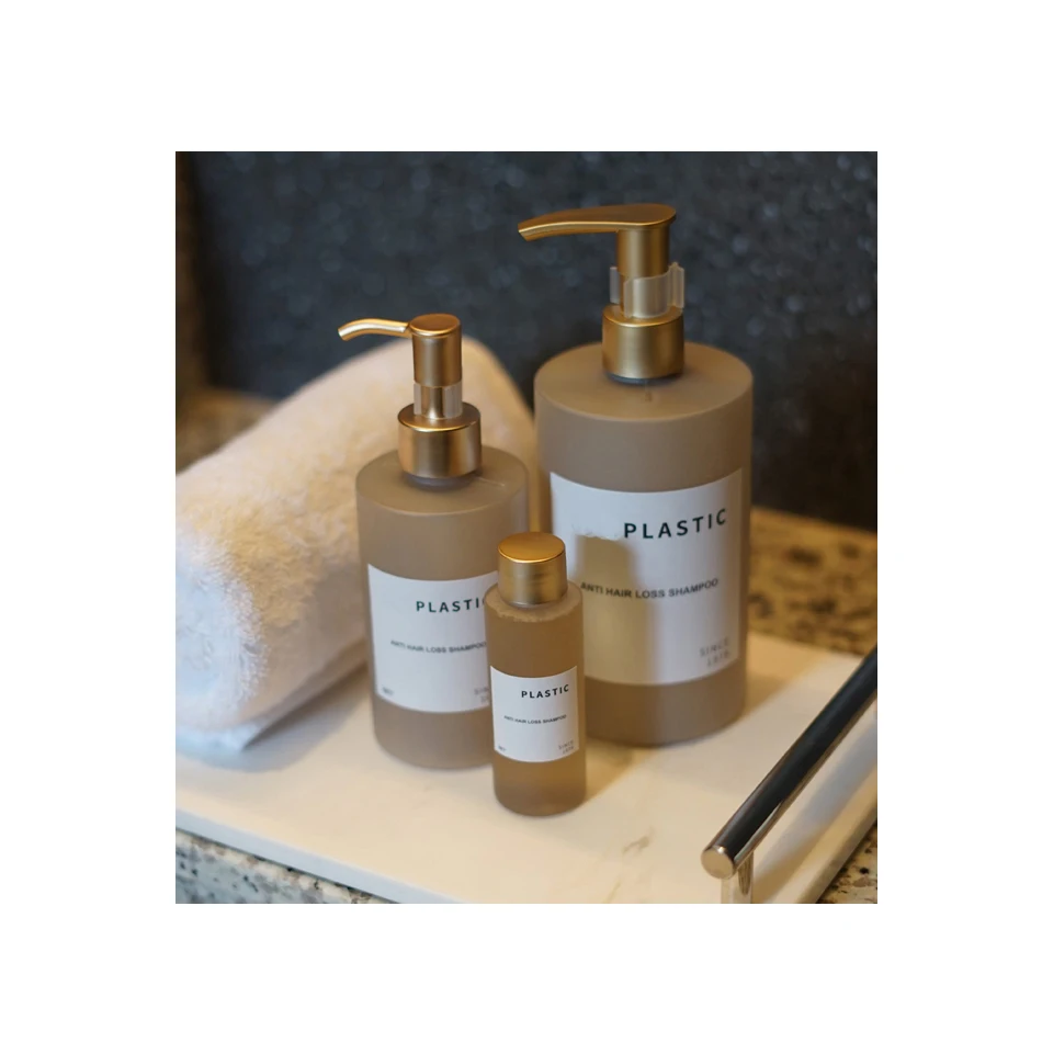 225ml 450ml soft touch round plastic lotion shampoo pump bottle soap dispenser