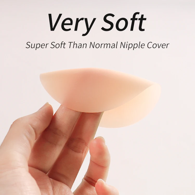 Liquid Material Solid Glueless Soft Sticky Brown Non Adhesive Silicone Nipple Cover