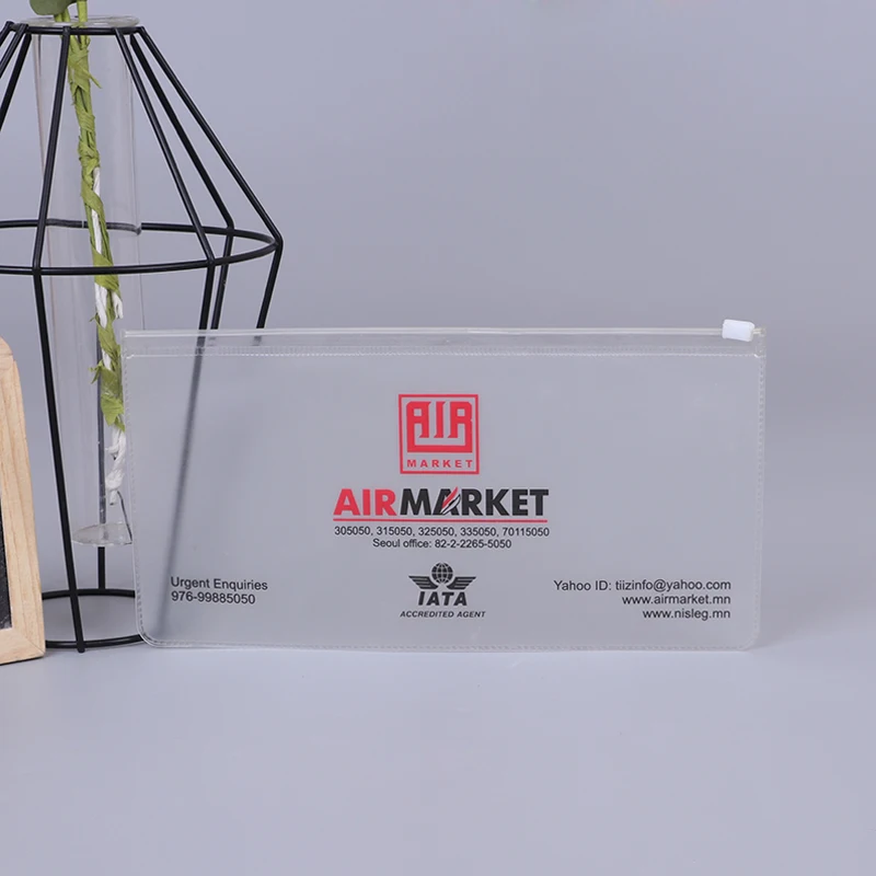 Недорогой прозрачный пенал для ручек, стационарный мешок, ПВХ прозрачный пенал на молнии с держателем для карт