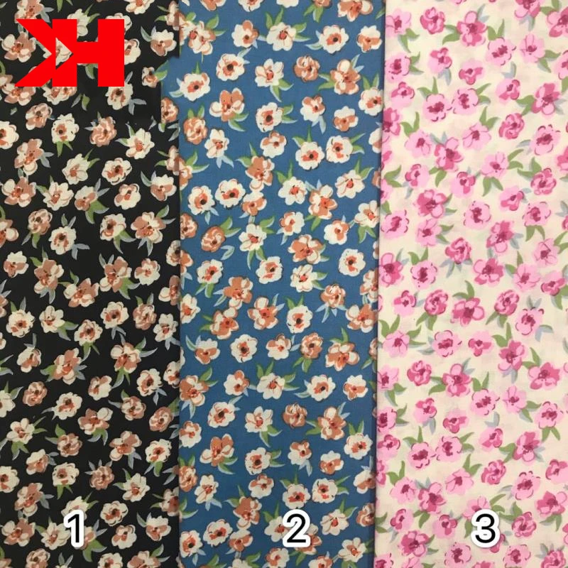 voile custom organic floral 100% cotton woven lawn scarf fabric