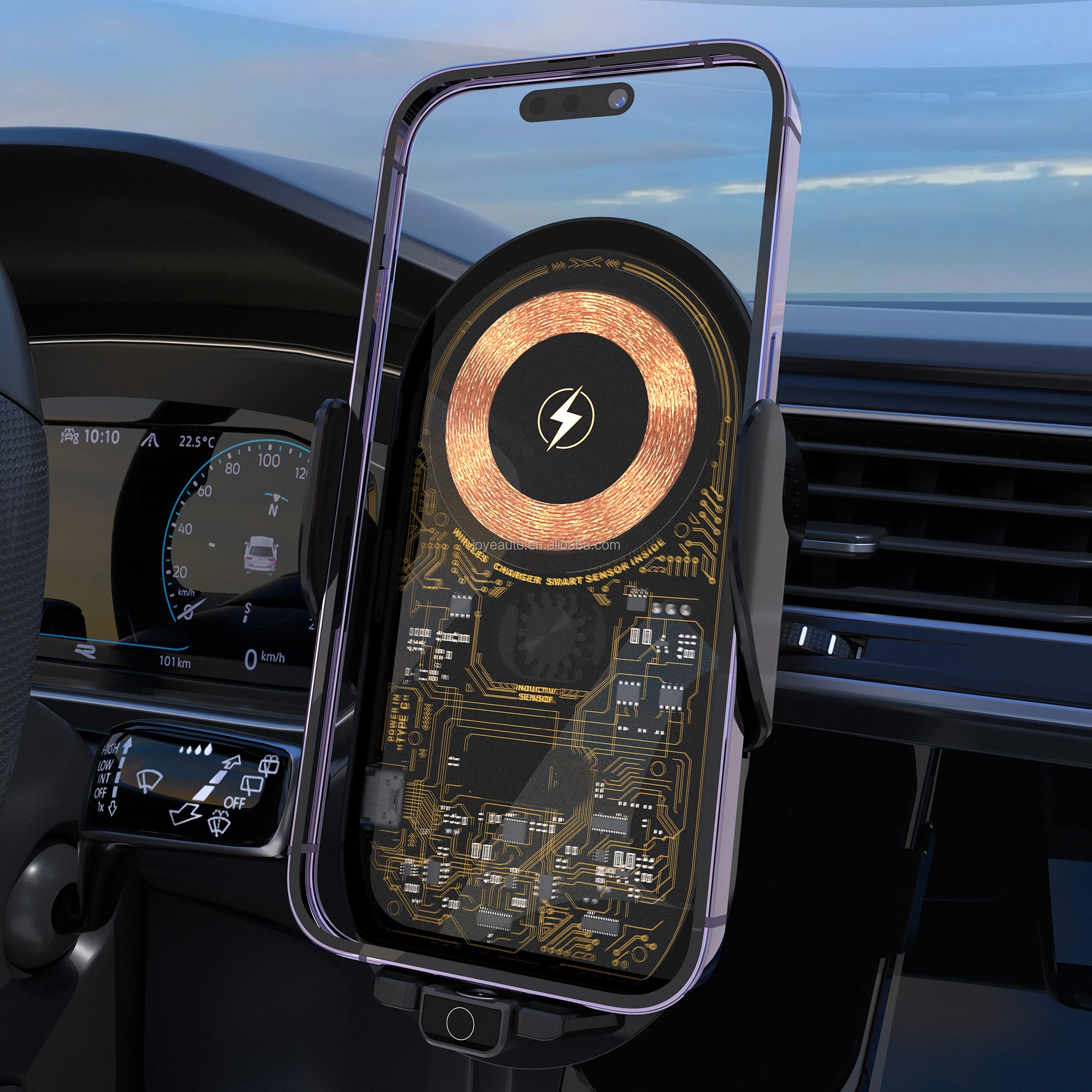 New fast charging 80w car stand Automatic sensor portable phone wireless charger car stand