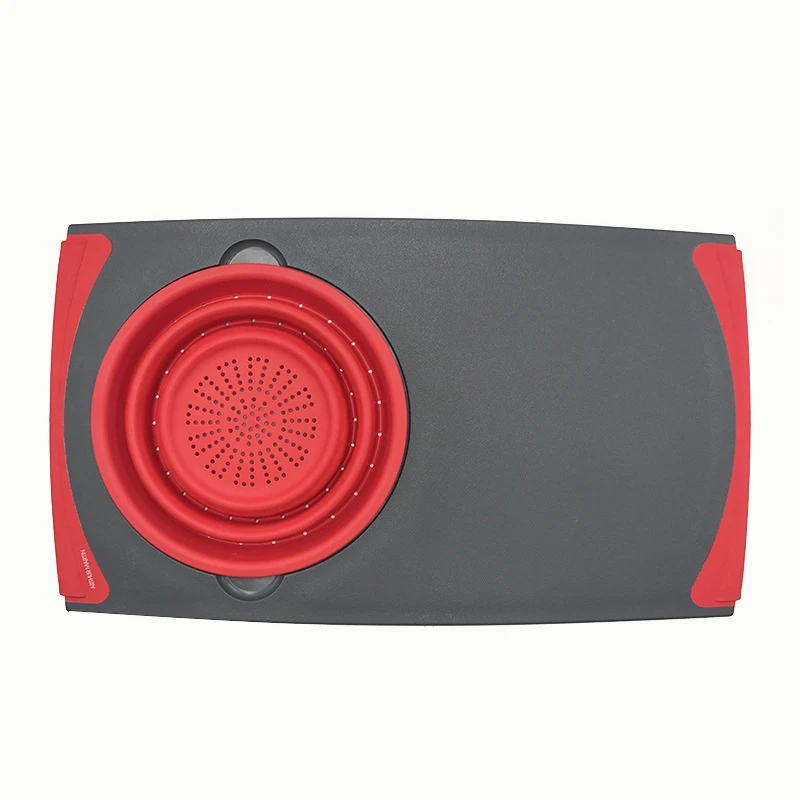 Over Sink Cutting Board Strainer Universal Innovative and Multi-function Chopping Board Sink Cutting Board Kitchen Tools 2 in 1