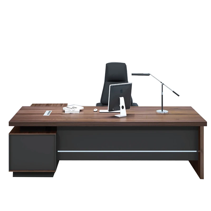 Современная большая L-образная настольная древесина из волокна средней плотности Chuangyue подходит для рабочих мест в отеле