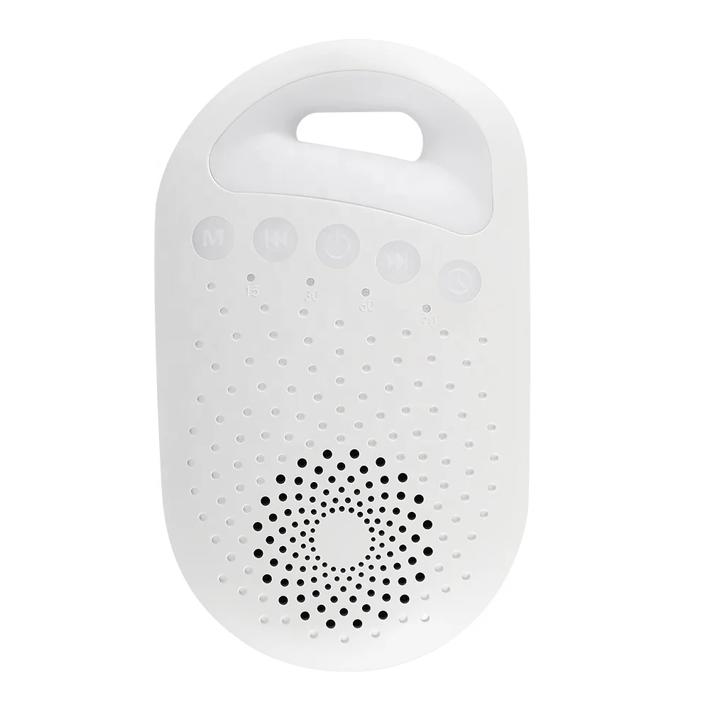 Portable warm Light And Vibration White noise Generator Music Baby Night Light White Noise Sound Machine with Lanyard