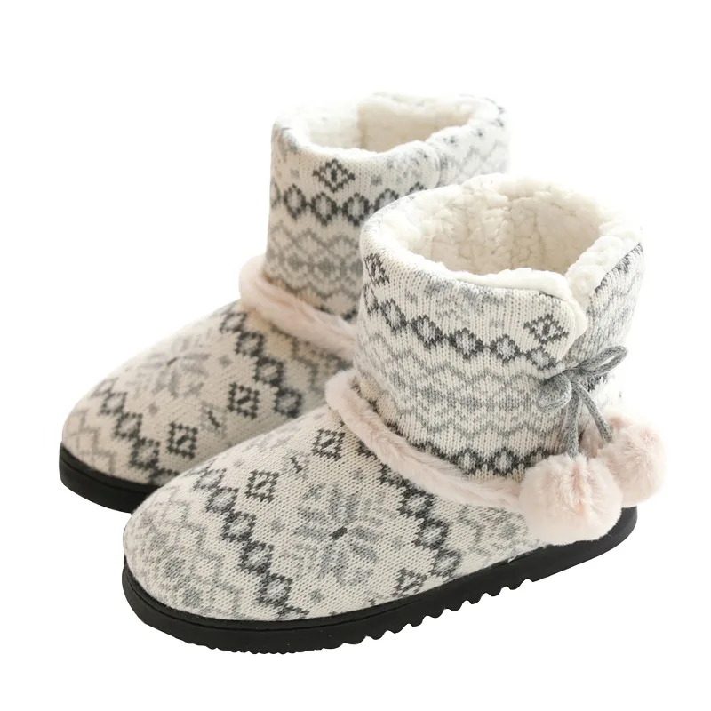 High quality cute winter indoor slippers boots winter home slippers shoes for women