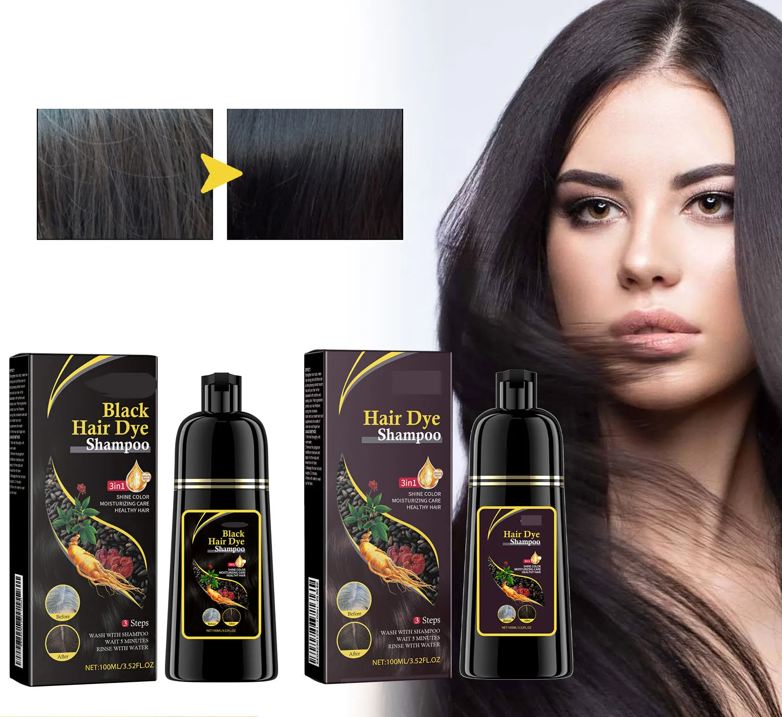 Hot Sale China Cheap Black Hair Colorant shampoo Black Color Hairdye Cream Brown Bubble Gel Oem Natural Organic Hair Dye Shampoo