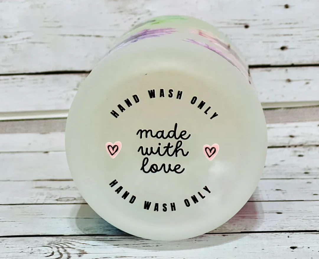 Custom Design Print Logo QR Code Hand Wash Only UV DTF Stickers