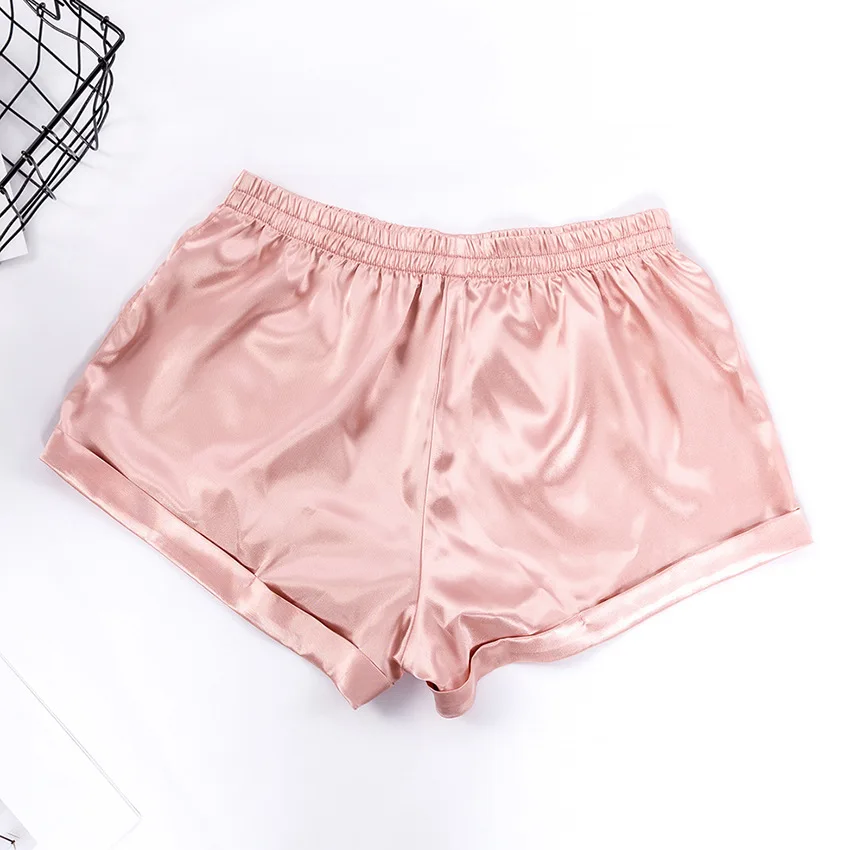 Short Sleeve Shirt Shorts Satin Pajamas Two Piece Suit Pajamas For Women Set Loose And Comfortable Women Sleepwear