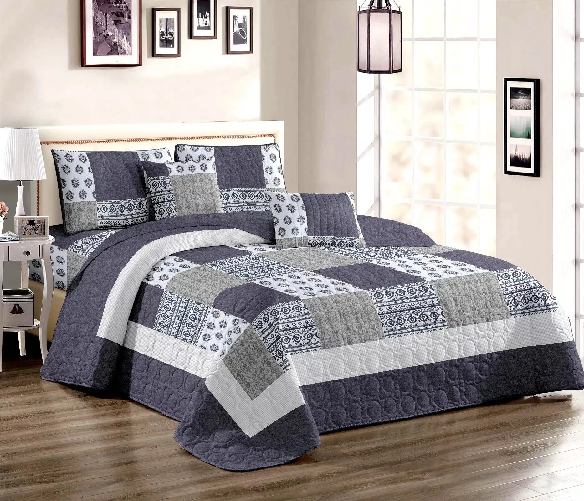 2022 New style king queen full size 3pcs and 4 pcs bedspreads turkish whosale